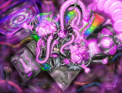 Size: 3326x2546 | Tagged: explicit, artist:qlop, oc, oc:mercury shine, oc:ravebounce, ahegao, alternate version, anal beads, anatomically correct, antenna, aphrodisiac, barcode, bdsm, bliss, blushing, bodysuit, bondage, box, brainwashed, brainwashing, breathplay, buttplug, cable, cables, captured, chains, clitoris, clopfic in description, clothes, commission, complex background, cuffs, cute, dazed, dildo, doubleheaded dildo, duo, duo female, earth pony, earth pony oc, ecstasy, electricity, encasement, eyes rolling back, female, female orgasm, femsub, filly, filly on filly, flower, flower in hair, foal, foalcon, full face mask, gas, gas mask, gloves, heart, high res, horn, hypno eyes, hypnogear, hypnotic, hypnotic gas, imported from derpibooru, indoors, insertion, kaa eyes, latex, latex gloves, latex leggings, latex socks, latex suit, lesbian, machine, magic suppression, mask, mercury shine actually having a pretty good time, metal, mind break, mind control, multiple variants, newspaper, nudity, oc only, open mouth, orgasm, paddle, penetration, pony, respirator, rubber, rubber drone, rubber suit, screen, screwdriver, screws, sex, sex toy, shiny, simultaneous orgasm, socks, spiral, spirals, story included, submissive, syringe, tank (container), tech control, tongue out, trapped, tube, unicorn, unicorn oc, vaginal, vaginal insertion, visor, vulva, wrench, young