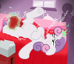 Size: 9342x8130 | Tagged: explicit, artist:gollygosh, sweetie belle, abdominal bulge, absurd resolution, ahegao, alternate version, bed, bedroom, belly, belly button, clitoris, cum, cumming, deep penetration, dildo, female, filly, foal, foalcon, frog (hoof), g4, genitals, hands free, horn, horngasm, horsecock dildo, implied big macintosh, imported from derpibooru, indoors, insertion, lying down, magic, masturbation, medial ring, multiple variants, nudity, on back, one eye closed, open mouth, orgasm, pony, raised leg, sex toy, show accurate, show accurate porn, solo, solo female, squirting, telekinesis, tongue out, tremble spikes, trembling, underhoof, unicorn, vaginal insertion, vaginal orgasm, vaginal secretions, vector, vulva