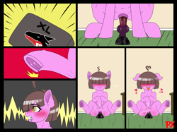 Size: 6700x5000 | Tagged: explicit, artist:blossom rain, oc, oc:choco cream, series:the perversion x, anatomically correct, bad dragon, blushing, clitoris, comic, dildo, dildo sitting, drool, earth pony, emanata, female, female orgasm, filly, floating heart, foal, foalcon, genitals, gritted teeth, hands free, heart, imported from derpibooru, insertion, knotted dildo, masturbation, nudity, oc only, orgasm, pony, rainverse, sex toy, sexual accident, solo, solo female, squirting, teeth, tongue out, tremble spikes, trembling, vaginal insertion, vaginal masturbation, vaginal orgasm, vaginal secretions, vulva