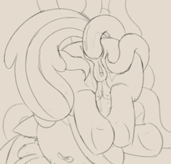 Size: 1436x1372 | Tagged: explicit, artist:dtcx97, apple bloom, anal, anatomically correct, anus, ass up, butt, clitoris, crotchboobs, earth pony, female, filly, foal, foalcon, g4, genitals, grayscale, hooves, imported from derpibooru, monochrome, nipples, nudity, open mouth, penetration, pony, rear view, sex, simple background, sketch, tail, teats, tentacle porn, tentacles, tentacles on female, tentacles on filly, vaginal secretions, vulva