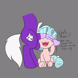 Size: 2160x2160 | Tagged: explicit, artist:this_sl0th, oc, oc:violet jest, age difference, balls, bipedal, can't see the haters, canon x oc, commission, cozy glow, crotchboobs, dialogue, dripping precum, female, filly, foal, foalcon, freckles, g4, genitals, golly, horn, imported from derpibooru, male, nipples, nudity, open mouth, open smile, pegasus, penis, penis on face, pony, precum, prize on the eyes, ship:cozyjest, shipping, smiling, stallion, teats, text, unicorn