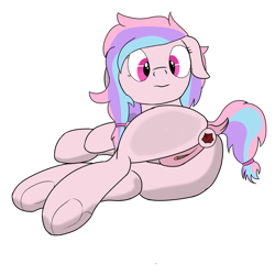 Size: 3000x3000 | Tagged: explicit, oc, oc:pilly, oc:sugar pill, anonymous artist, anus, blank flank, clitoris, dock, female, filly, foal, foalcon, gaping, gaping anus, genitals, imported from derpibooru, looking at you, looking over shoulder, nudity, pegasus, pegasus oc, simple background, tail, vulva, white background
