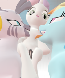 Size: 1620x1920 | Tagged: explicit, artist:valentin-o/a, rainbow dash, sweetie belle, 3d, age difference, clitoris, female, fff threesome, filly, foal, foalcon, g4, genitals, group sex, imported from derpibooru, lesbian, licking, mare, mare on filly, nudity, pony, sex, ship:sweetiedash, ship:zecobelle, shipping, source filmmaker, threesome, tongue out, trio, vulva, vulvar winking, zebra, zecora