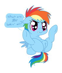 Size: 1100x1300 | Tagged: explicit, artist:vodkamewtwoni, rainbow dash, angry, anus, dock, ears back, female, filly, filly rainbow dash, foal, foalcon, frog (hoof), g4, genitals, imported from derpibooru, nudity, pegasus, ponut, pony, presenting, simple background, solo, solo female, speech, speech bubble, spread legs, spread wings, spreading, tail, talking, transparent background, underhoof, vulva, wings, younger