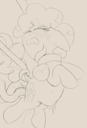 Size: 1333x1951 | Tagged: explicit, artist:dtcx97, pinkie pie, abdominal bulge, blushing, double penetration, earth pony, eyes closed, female, filly, filly pinkie pie, foal, foalcon, g4, gritted teeth, imported from derpibooru, monochrome, multiple penetration, penetration, pony, solo, solo female, teeth, tentacle porn, tentaclepie, tentacles, tentacles on female, tentacles on filly, younger