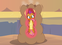 Size: 4349x3180 | Tagged: explicit, artist:badumsquish, series:smolder's scandalous sex life, angry, arm behind back, blushing, bound, cum, derpibooru exclusive, dialogue, dragon, dragoness, dubious consent, eyebrows, fangs, female, fetish, foalcon, frown, g4, high res, imported from derpibooru, insertion, internal, interspecies, like like, monster, nudity, open mouth, oral, part of a set, penetration, sex, show accurate, show accurate porn, slime, smolder, smolder is not amused, solo, struggling, sucking, tail, tail pull, tentacle porn, tentacles, tentacles on female, the legend of zelda, the legend of zelda: ocarina of time, unamused, vore, weird lizzer hole, wobbling, x-ray
