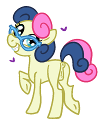 Size: 500x600 | Tagged: explicit, artist:vodkamewtwoni, aged down, anus, bon bon, braces, earth pony, female, filly, foal, foalcon, frog (hoof), g4, genitals, glasses, heart, imported from derpibooru, looking at you, looking back, looking back at you, nudity, ponut, pony, raised hoof, simple background, solo, solo female, sweetie drops, transparent background, underhoof, vulva
