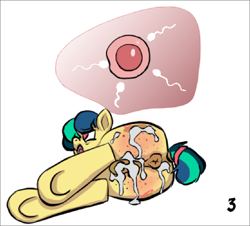 Size: 1104x996 | Tagged: explicit, oc, oc:apogee, comic:pregnant apogee, aftersex, an egg being attacked by sperm, anonymous artist, anus, bad parenting, bedroom eyes, butt blush, butt freckles, creampie, cum, cum on body, cum on butt, derpibooru exclusive, dock, egg cell, excessive cum, female, filly, foal, foalcon, folded wings, freckles, from behind, genitals, implied incest, implied shipping, implied straight, imported from derpibooru, impregnation, inbreeding, incest, lying down, nudity, oc only, on side, open mouth, pegasus, pegasus oc, pony, simple background, solo, solo female, spermatozoon, tail, tail wrap, teenager, this ended in pregnancy, vaginal creampie, vulva, white background, wings