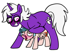 Size: 1123x833 | Tagged: explicit, artist:vodkamewtwoni, oc, oc:violet jest, abdominal bulge, age difference, ahegao, blushing, canon x oc, commission, cozy glow, cozy glow is best facemaker, female, filly, foal, foalcon, g4, glasses, horn, imported from derpibooru, male, open mouth, pegasus, pony, sex, ship:cozyjest, shipping, simple background, spread wings, stallion, stallion on filly, straight, tongue out, transparent background, unicorn, wings
