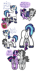 Size: 1037x2000 | Tagged: explicit, artist:vodkamewtwoni, shining armor, twilight sparkle, oc, oc:two tone, age difference, anal, anal creampie, anus, balls, bisexual, bisexual male, bisexual sandwich, book, brother and sister, canon x oc, colt, colt on filly, comic, creampie, cum, cum on butt, dock, equal opportunity lewd, erection, female, filly, filly twilight sparkle, foal, foalcon, frog (hoof), g4, gay, genitals, group sex, horn, imported from derpibooru, incest, infidelity, looking back, magic, male, mmf threesome, nudity, penetration, penis, ponut, pony, ponysona, reading, sex, ship:shiningsparkle, ship:twolight, shipping, siblings, simple background, speech bubble, stallion, stallion on colt, straight, tail, telekinesis, text, threesome, transparent background, twicest, underhoof, unicorn, unicorn oc, unicorn twilight, vaginal, vaginal creampie, vulva, younger