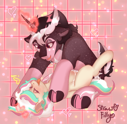 Size: 1116x1092 | Tagged: explicit, artist:strawberryfily, oc, oc:marshmallow, oc:virin, age difference, blushing, creampie, cum, cumming, cute, cute porn, duo, duo male and female, earth pony, earth pony oc, excessive cum, eyes closed, eyeshadow, female, filly, filly oc, foal, foalcon, genitals, grabbing, hair grab, hips, hooves, horn, horsecock, imported from derpibooru, magic, makeup, male, mane, mare, missionary position, nudity, oc only, open mouth, open smile, penetration, penis, pony, sex, smiling, stallion, stallion on filly, straight, tail, telekinesis, thighs, tongue out, unicorn, unicorn oc, vaginal, vaginal creampie, vulva, vulva blush