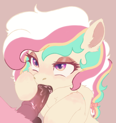 Size: 987x1045 | Tagged: explicit, artist:strawberryfily, oc, oc:marshmallow, oc:virin, age difference, balls, bedroom eyes, blank flank, blowjob, blushing, cute, cute porn, earth pony, earth pony oc, erection, eyeshadow, female, female focus, filly, filly oc, foal, foalcon, genitals, glazed dick, gradient background, heart, heart eyes, hooves, horsecock, imported from derpibooru, looking at each other, looking at someone, lowres, makeup, male, mane, mare, medial ring, nudity, oc only, oc x oc, offscreen character, offscreen male, oral, penis, pony, sex, shipping, softcore, solo focus, stallion, stallion on filly, straight, wingding eyes