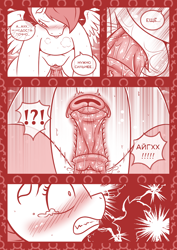 Size: 800x1131 | Tagged: explicit, artist:vavacung translation, oc, oc:filly fooling, comic:filly fooling(rus), blushing, bow, clothes, cloud, colt, comic, crossdressing, cyrillic, dialogue, duo, edit, female, femboy, filly, foal, foalcon, g4, genitals, hair bow, horsecock, imported from derpibooru, internal, male, monochrome, nudity, oc x oc, orientation play, ovaries, pain, panting, pegasus, penetration, penis, pony, rumble, russian, sex, shipping, sky, speech bubble, spread wings, straight, teary eyes, teenager, tongue out, translation, translator:repitt, uterus, vaginal, vaginal secretions, wingboner, wings, x-ray