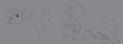 Size: 1196x432 | Tagged: explicit, sweetie belle, 2d, age difference, ahegao, anatomically correct, anonymous artist, anus, cum, cute, cute porn, digital art, dock, doggy style, dominant, dubious consent, duo, duo male and female, emanata, female, femsub, filly, foal, foalcon, from behind, g4, genitals, hooves, horn, horsecock, imported from derpibooru, lying down, male, maledom, medial ring, monochrome, nudity, open mouth, penetration, penis, ponut, pony, prone, question mark, sex, simple background, size difference, sketch, source needed, stallion, stallion on filly, straight, submissive, tail, tongue out, unicorn, unshorn fetlocks, vulva, wall of tags