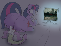Size: 2594x1985 | Tagged: explicit, artist:parumpi, editor:colorshun, spike, twilight sparkle, age difference, angry, bed, briefs, butt, butt grab, butt touch, casual sex, clothes, color edit, colored, colored sketch, controller, cross-popping veins, crotch bulge, dock, dragon, duo, duo male and female, edit, elden ring, emanata, erection, faceful of ass, facesitting, female, fffuuuuu, foalcon, g4, gamejob, gamer twi, genitals, grope, high res, hoof hold, horn, huge butt, imported from derpibooru, indoors, large butt, lip bite, lying down, lying on bed, male, mare, nudity, on back, on bed, penis, playing, plot, pony, prone, pseudoincest, sex, ship:twispike, shipping, size difference, sketch, spread legs, spreading, straight, straight shota, tail, tenting, the ass was fat, twibutt, underwear, unicorn, unicorn twilight, wide hips, wingless spike