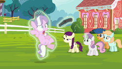 Size: 1920x1080 | Tagged: explicit, diamond tiara, sweetie belle, blank flank, boysenberry, braid, braided tail, colt, dildo, earth pony, edit, edited screencap, female, filly, first base, foal, foalcon, g4, glowing, glowing horn, holding a pony, horn, horsecock dildo, imminent rape, imminent sex, implied foalcon, imported from derpibooru, levitation, magic, magic aura, male, my little pony: friendship is magic, outdoors, peach fuzz, pony, scared, screencap, season 4, sex toy, sweetie belle's magic brings a great big smile, tail, telekinesis, this will end in grounding, this will end in jail time, this will end in tears, twilight time, unicorn
