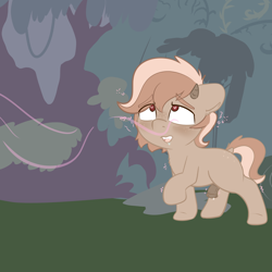 Size: 1250x1250 | Tagged: explicit, artist:ashersketch, oc, oc:gunpowder, aphrodisiac, becoming erect, colt, foal, foalcon, genitals, hybrid, imported from derpibooru, male, nudity, part of a set, penis, precum, solo