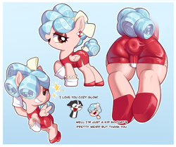 Size: 4783x4000 | Tagged: questionable, artist:keycg, alternate clothes, alternate hairstyle, anus cameltoe, bow, butt, cameltoe, clothes, cozy glow, derpibooru exclusive, dialogue, dress, ear piercing, earring, eye clipping through hair, eyeshadow, female, filly, foal, foalcon, freckles, furry, g4, gloves, hair bow, hair over one eye, imported from derpibooru, jewelry, makeup, meta joke, nudity, panties, panty line, pearl, pegasus, piercing, plot, ponut, pony, presenting, presenting butt, red dress, shoes, tail, tail bun, text, underwear, vulva outline