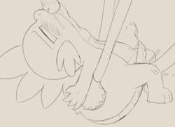 Size: 2316x1676 | Tagged: explicit, artist:dtcx97, spike, anal, blushing, bondage, cum, cum while penetrated, cumming, double penetration, dragon, erection, fangs, foalcon, g4, genitals, holding a dragon, holding a spike, imported from derpibooru, male, monochrome, multiple penetration, nudity, oral, penetration, penis, sex, sketch, solo, solo male, tentacle blowjob, tentacle bondage, tentacle porn, tentacles, tentacles on male, wingless spike