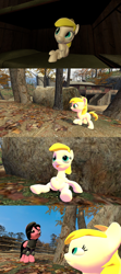 Size: 1920x4320 | Tagged: explicit, artist:soad24k, oc, oc:chipper leaf, oc:rin, 3d, comic, cyoa, cyoa:filly adventure, earth pony, female, filly, foal, foalcon, gmod, imported from derpibooru, masturbation, oc only, pony, tongue out