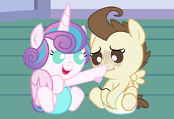 Size: 2960x2023 | Tagged: questionable, artist:babyshy, princess flurry heart, alternate design, baby, baby pony, babycon, blushing, boop, cum, cute, diaper, diaper boner, embarrassed, female, flurrybetes, foalcon, g4, heart, hiding erection, high res, implied erection, imported from derpibooru, male, masturbation, orgasm, pony, pound cake, poundabetes, scrunchy face, ship:poundflurry, shipping, show accurate, show accurate porn, straight, urine, wet diaper