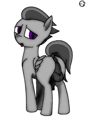 Size: 1240x1754 | Tagged: explicit, artist:expression2, anonymous artist, anonymous editor, anus, backsack, balls, bedroom eyes, butt, color edit, colored, colt, dark genitals, dock, edit, foal, foalcon, g4, horsecock, imported from derpibooru, male, nudity, open mouth, pegasus, penis, plot, ponut, pony, presenting, rumble, solo, solo male, tail lift, taint, tongue out, wings