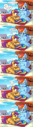 Size: 1180x4500 | Tagged: explicit, artist:pusspuss, rainbow dash, scootaloo, ..., anatomically correct, anus, ball, beach, beach towel, beach umbrella, bedroom eyes, belly button, butt, chest fluff, clitoris, comic, cooler, crotchboobs, dialogue, dock, edit, eyes closed, female, filly, foal, foalcon, food, frog (hoof), full comic, g4, imported from derpibooru, insertion, kegel exercises, lesbian, lewd, lidded eyes, lying down, nipples, nudity, on back, open mouth, patreon, patreon logo, pegasus, plot, ponut, pony, sandcastle, sex on the beach, ship:scootadash, shipping, sitting, smiling, spread pussy, spreading, sweat, teats, underhoof, urethra, vagina, vaginal secretions, vulva, vulvar winking