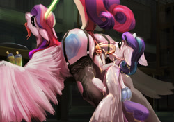 Size: 1179x830 | Tagged: explicit, artist:lostdragon01, princess flurry heart, queen chrysalis, alicorn, anus, baby, baby bottle, babycon, bedroom eyes, clitoris, clothes, cum, cunnilingus, daughter, diaper, disguise, disguised changeling, eyes rolling back, fake cadance, female, female orgasm, females only, fetish, floppy ears, foalcon, forked tongue, g4, garter belt, garters, glowing horn, horn, imported from derpibooru, incest, infidelity, legwear, lesbian, long tongue, mare, mother, mother and child, mother and daughter, nudity, oral, orgasm, piss drinking, ponut, pony, princess cadance, raised tail, sex, ship:flurryalis, ship:flurrydance, shipping, squash soup, squirting, stockings, tail, tail aside, thigh highs, tongue out, urine, vaginal secretions, vulva, vulvar winking, watersports