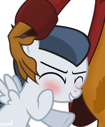 Size: 2360x2840 | Tagged: questionable, artist:spookitty, artist:spookitty-nsfw, abyssinian, alternate version, barbed, barbed penis, barbs, blushing, capper dapperpaws, colt, foal, foalcon, g4, gay, high res, implied penis, imported from derpibooru, interspecies, male, male focus, meme, movie, my little pony: the movie, nudity, phallic shadow, rumble, simple background, solo focus, template, transparent background