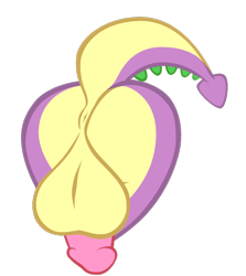Size: 712x800 | Tagged: explicit, artist:fibs, spike, anus, balls, big balls, big penis, butt, butt only, dragon, foalcon, g4, heart butt, heart shaped, imported from derpibooru, large butt, male, nudity, penis, plot, raised tail, simple background, solo, solo male, tail, transparent background, vector