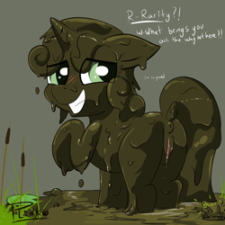 Size: 2000x2000 | Tagged: explicit, artist:plinko, sweetie belle, covered in mud, female, filly, foal, foalcon, froggy bottom bog, g4, high res, implied rarity, imported from derpibooru, mud, mud bath, nudity, pony, presenting, solo, solo female, swamp, vulva, wet and messy