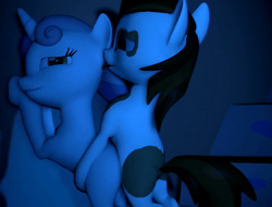 Size: 1280x976 | Tagged: explicit, artist:cryotimberwolf, sweetie belle, 3d, animated, colt, colt on filly, creampie, cum, earth pony, female, filly, foal, foalcon, g4, horse, imported from derpibooru, licking, male, mounting, night, no sound, penetration, pipsqueak, pony, sex, ship:sweetiesqueak, shipping, source filmmaker, straight, tongue out, unicorn, vaginal, webm