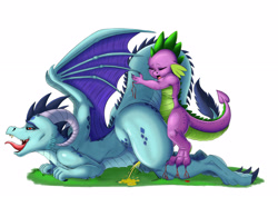 Size: 3507x2480 | Tagged: explicit, artist:exelzior, spike, ahegao, blood, dragon, dragoness, eyes closed, female, fetish, foalcon, g4, high res, imported from derpibooru, male, open mouth, peegasm, penetration, pissing, princess ember, rough sex, sex, ship:emberspike, shipping, simple background, smiling, spread wings, straight, straight shota, tongue out, urine, watersports, white background, wings