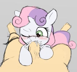 Size: 693x650 | Tagged: explicit, sweetie belle, artist needed, barefoot, blowjob, blushing, bondage, cum, cum in mouth, feet, female, filly, foal, foalcon, g4, horn, human, human male, human male on filly, human on pony action, imported from derpibooru, interspecies, male, nudity, offscreen character, oral, penis, pony, pov, sex, straight, unicorn