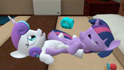 Size: 1920x1080 | Tagged: explicit, artist:papadragon69, princess flurry heart, twilight sparkle, 3d, age regression, ahegao, alicorn, aunt and niece, baby, baby pony, babycon, bed, bedroom eyes, diaper, eyes rolling back, female, filly, filly twilight sparkle, foal, foalcon, g4, genitals, imported from derpibooru, incest, lesbian, looking at each other, looking forward, looking up, moan, moaning, moaning in pleasure, nudity, open mouth, pacifier, pony, sex, ship:flurrylight, source filmmaker, starry eyes, tongue out, tribadism, twilight is a foal fiddler, vulva, wingding eyes, younger
