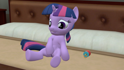 Size: 1920x1080 | Tagged: explicit, artist:papadragon69, twilight sparkle, 3d, age regression, alicorn, baby, baby pony, babycon, bed, bedroom eyes, eyes on the prize, female, filly, filly twilight sparkle, foal, foalcon, g4, hoofing, imported from derpibooru, looking down, masturbation, pacifier, pony, solo, solo female, source filmmaker, younger