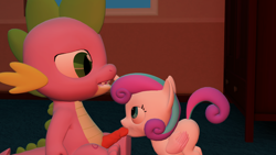 Size: 1920x1080 | Tagged: explicit, artist:papadragon69, princess flurry heart, spike, 3d, babycon, blowjob, dragon, female, foalcon, g4, imported from derpibooru, male, nudity, oral, penis, sex, ship:flurryspike, source filmmaker, straight