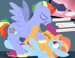 Size: 3840x3000 | Tagged: explicit, artist:dtcx97, scootaloo, age difference, bow hothoof, clitoris, commission, creampie, cum, cum in uterus, dialogue, eyes closed, female, filly, foal, foalcon, g4, high res, imported from derpibooru, internal, internal cumshot, lineless, lying down, lying on top of someone, male, mare, missionary position, nudity, orgasm, pegasus, penetration, penis, pony, rainbow dash's parents, sex, ship:scootahoof, ship:windyhoof, simple background, spread wings, stallion, stallion on filly, straight, the cmc's cutie marks, threesome, uterus, vagina, vaginal, vulva, vulvar winking, wall of tags, windy whistles, wingboner, wings, x-ray