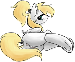 Size: 1765x1455 | Tagged: explicit, artist:dr. grub, oc, oc:luftkrieg, anus, aryan, aryan pony, blonde, butt, colored sketch, female, filly, foal, foalcon, folded wings, hairband, imported from derpibooru, looking at you, looking back, looking back at you, lying down, nazi, nazipone, nudity, oc only, on side, pegasus, plot, ponut, pony, ponytail, raised tail, rear view, simple background, sketch, solo, solo female, tail, tail wrap, underhoof, vulva, white background, wings