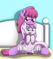 Size: 1800x2000 | Tagged: explicit, artist:pvryohei, age difference, ahegao, balls, bedroom eyes, berry punch, creampie, crotch bulge, cum, cumming, earth pony, eyes on the prize, female, filly, foal, foalcon, frog (hoof), futa, futa berry punch, futa on female, futa on filly, g4, imported from derpibooru, incest, intersex, looking at each other, looking down, looking up, mare, mare on filly, nudity, open mouth, penetration, piña colada, piña cutelada, pony, sex, siblings, sisters, smiling, this will end in pregnancy, underhoof, vagina, vaginal