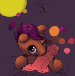 Size: 835x840 | Tagged: explicit, artist:crookedtrees, cock worship, female, filly, foal, foalcon, foreskin, human, human on pony action, human penis, imported from derpibooru, interspecies, licking, licking cock, nudity, offscreen character, oral, penis, pony, pov, source needed, tongue out