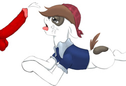 Size: 800x547 | Tagged: explicit, artist:madmiss, cum, disembodied penis, facial, foalcon, g4, gay, human penis, imported from derpibooru, male, nudity, offscreen character, oral, penis, pipsqueak, pony, sex, side view