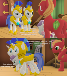 Size: 1920x2160 | Tagged: explicit, artist:papadragon69, sweetie belle, 2 panel comic, 3d, anus, arrested, bait and switch, big macintosh, comic, dialogue, doggy style, earth pony, female, filly, foal, foalcon, from behind, g4, horse collar, imported from derpibooru, male, molestation, nudity, penetration, penis, pony, pun, royal guard, sex, ship:sweetiemac, shipping, source filmmaker, stallion, stallion on filly, straight, unicorn, vaginal