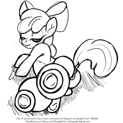 Size: 1500x1500 | Tagged: explicit, artist:smudge proof, apple bloom, big crotchboobs, crotchboobs, earth pony, female, foalcon, g4, huge crotchboobs, imported from derpibooru, impossibly large crotchboobs, nipples, nudity, oppai loli, pony, sketch, solo, solo female