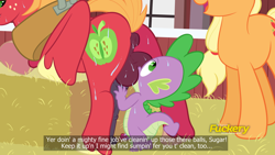 Size: 1500x844 | Tagged: explicit, artist:blargsnarf, applejack, spike, anus, ball worship, balls, balls fetish, big macintosh, dragon, female, fetish, foalcon, g4, gay, gay in front of girls, horsecock, imported from derpibooru, logo, logo parody, male, musk, nudity, olfactophilia, penis, ponut, rarity's fetish, ship:spikentosh, shipping, show accurate, show accurate porn, sweat, sweaty balls, sweaty ponut