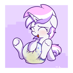 Size: 1280x1280 | Tagged: questionable, artist:zalakir, oc, oc:glam rock, blushing, cute, cute porn, diaper, diaper fetish, diaper masturbation, eyes closed, female, fetish, filly, floppy ears, foal, foalcon, happy, imported from derpibooru, masturbation, non-baby in diaper, oc only, open mouth, pony, rubbing, sitting, solo, solo female, touching diaper, underhoof, urine, wet diaper
