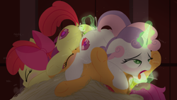 Size: 3840x2160 | Tagged: explicit, artist:dtcx97, apple bloom, scootaloo, sweetie belle, ahegao, anal insertion, anatomically correct, anus, apple bloom's bow, bedroom eyes, blushing, bow, breath, clitoris, cmc threesome, cum, cum on sex toy, cunnilingus, cutie mark crusaders, dildo, double penetration, doubleheaded dildo, drool, earth pony, eyes closed, eyes rolling back, female, female orgasm, females only, filly, filly on filly, foal, foalcon, g4, group sex, hair bow, hay, high res, imported from derpibooru, insertion, lesbian, magic, magical stimulation, mare, masturbation, multiple penetration, multitasking, mutual masturbation, nudity, open mouth, oral, orgasm, pegasus, penetration, pile, pony, sex, sex noises, sex toy, ship:scootabelle, ship:scootabloom, ship:sweetiebloom, ship:sweetiebloomaloo, shipping, squirting, squirting in mouth, sweat, the cmc's cutie marks, threesome, trio, trio female, underhoof, unicorn, vaginal insertion, vaginal orgasm, vaginal secretions, vaginal secretions in mouth, vulva, wall of tags, wallpaper, wallpaper for the fearless