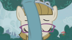 Size: 400x225 | Tagged: explicit, animated, edit, edited screencap, female, foalcon, forever filly, g4, gif, glasses, imported from derpibooru, male, my little pony: friendship is magic, nudity, penis, pony, screencap, straight, why, zippoorwhill