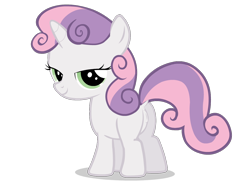 Size: 1100x800 | Tagged: explicit, sweetie belle, anus, bedroom eyes, dock, female, foalcon, g4, imported from derpibooru, missing cutie mark, nudity, pony, presenting, seductive, show accurate, show accurate porn, simple background, solo, solo female, transparent background, vulva