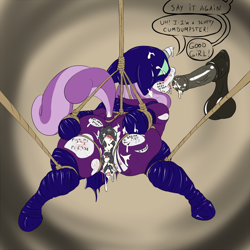 Size: 3000x3000 | Tagged: explicit, artist:b-i-r, sweetie belle, anus, body writing, bondage, clitoris, clothes, creampie, cum, cum in mouth, dark genitals, degradation, disembodied penis, dock, dubious consent, exhibitionism, facial, female, foalcon, g4, gaping, gaping anus, gaping vagina, genitals, high res, horn, horn ring, humiliation, imported from derpibooru, magic suppression, male, mare do well, nudity, penis, ponut, pony, public use, rope, rope bondage, ropes, sex, spandex, straight, superhero, suspension bondage, sweetie do well, torn clothes, unicorn, vagina